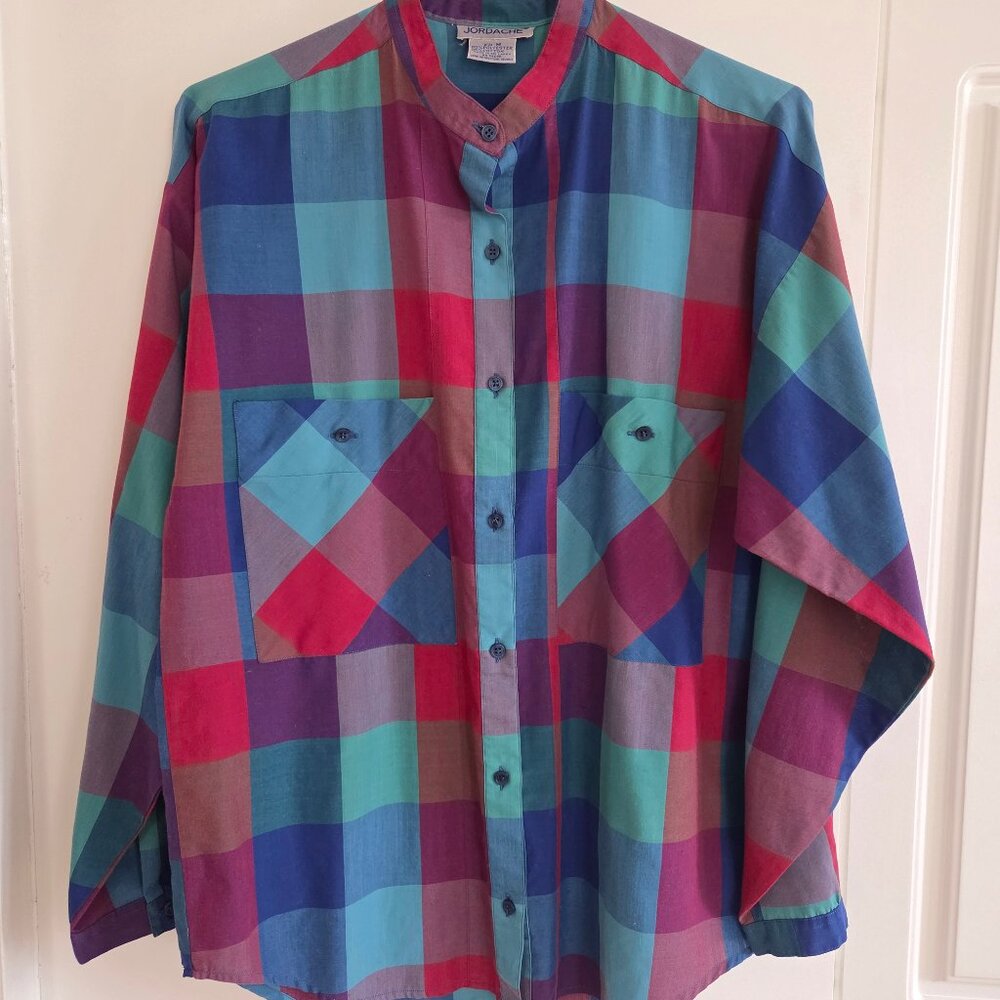 Jordache women vintage button down Shirt